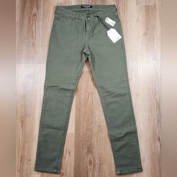 ☔️🩵NWT Angry Rabbit Green Mid Rise Skinny Leg Jeans Size 9/29 - Picture 4 of 13